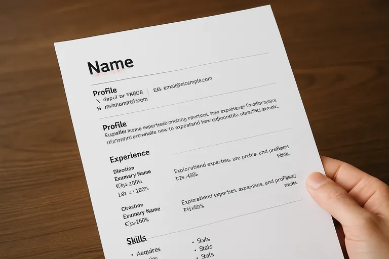 Basiselementen van je CV