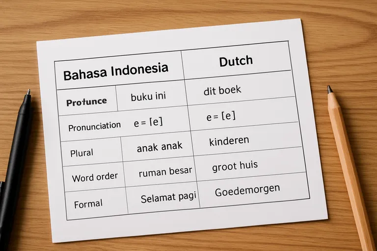 Belangrijkste verschillen en overeenkomsten