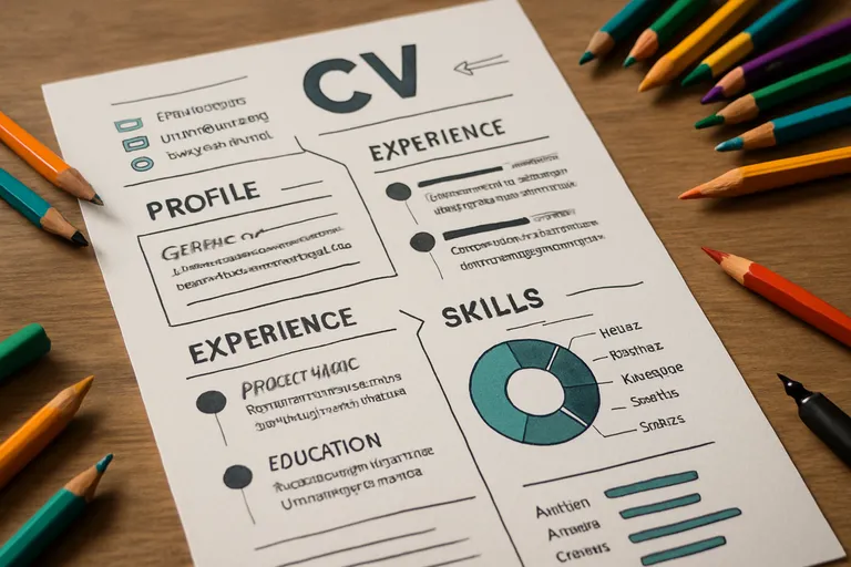 Essentiële onderdelen en designregels van een creatief CV
