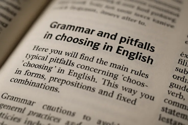 Grammatica en valkuilen bij kiezen in engels