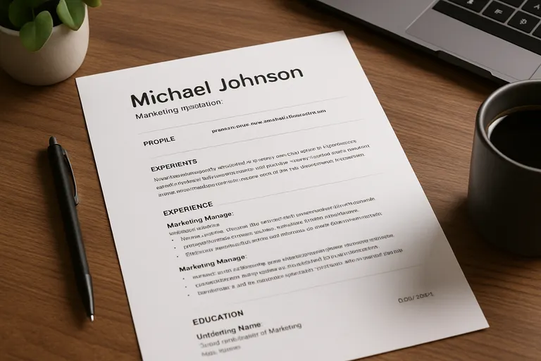 Modern CV voorbeeld en valkuilen