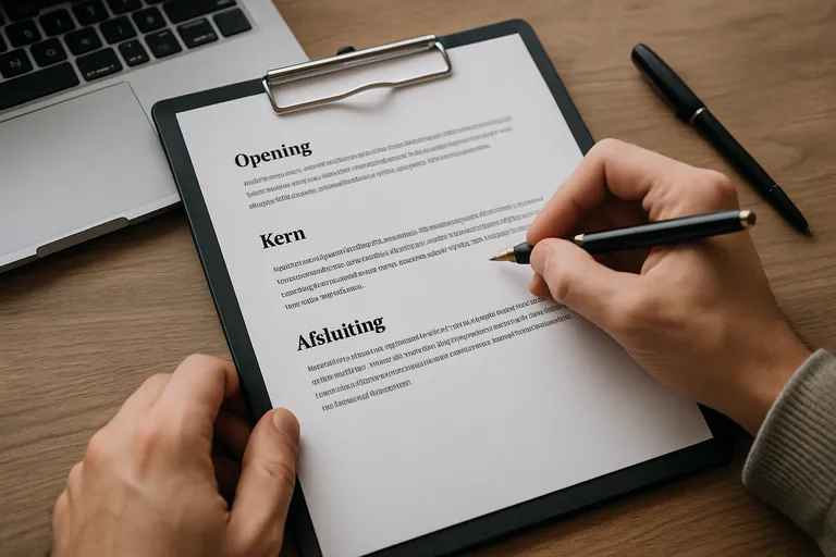Opbouw van een goede sollicitatiebrief