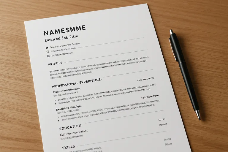 Opbouw van een modern CV
