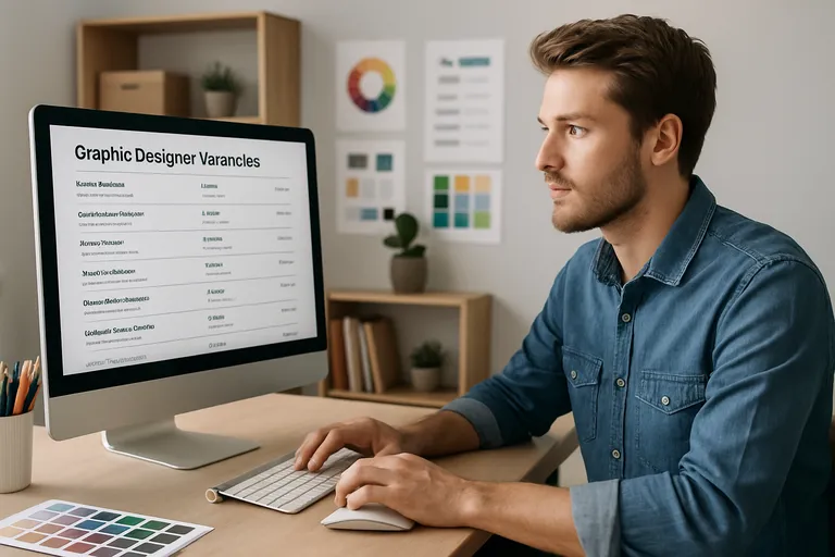 Overzicht van grafisch ontwerper vacatures