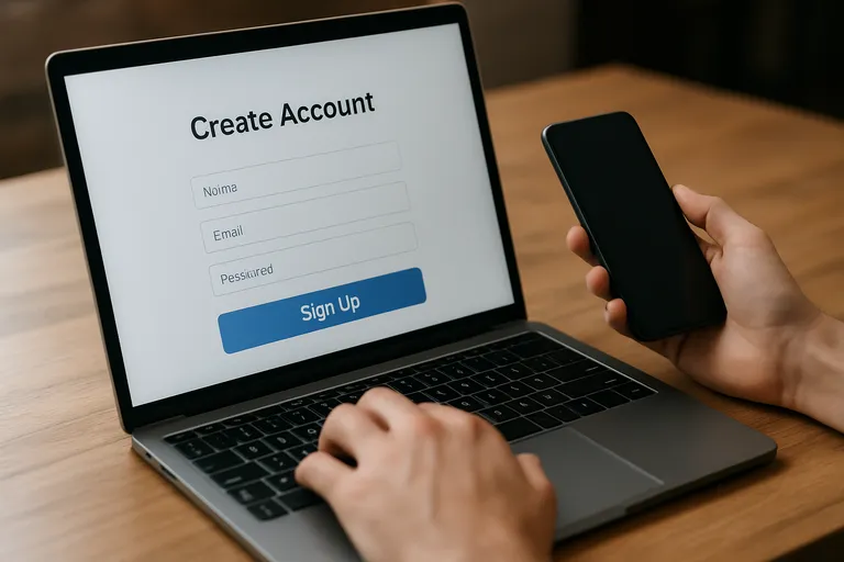 Wat houdt simpel een account aanmaken in